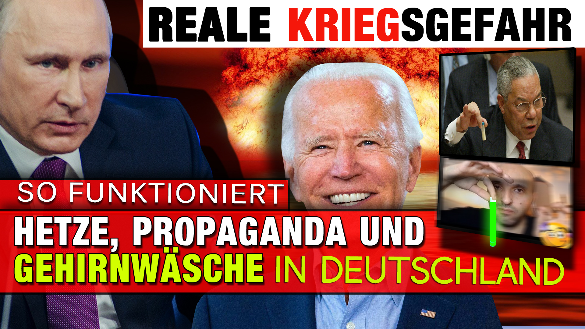 Video Cover - Reale Kriegsgefahr - Hetze, Propaganda & Gehirnwäsche - So funktioniert es in Deutschland