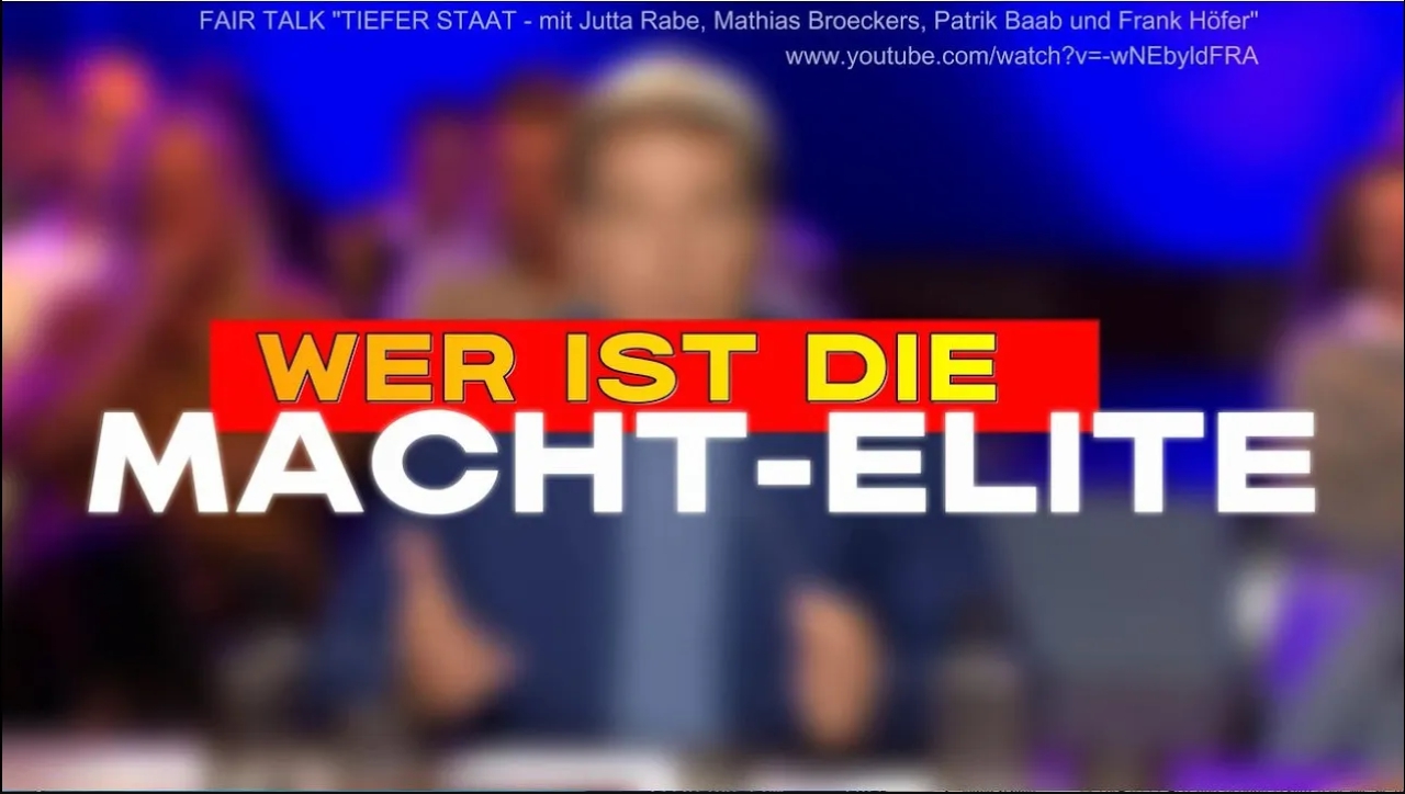 Video Cover - Wer ist die Macht-Elite oder der Tiefe Staat? - Anders als die meisten zu wissen glauben.